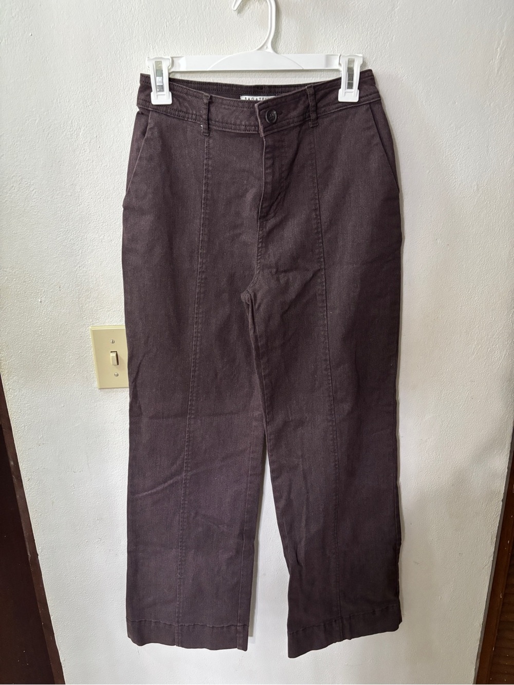bagatelle Straight Leg Chinos in Dark Brown